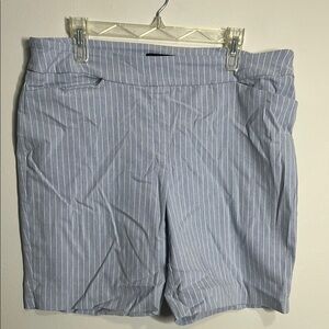 Hilary Radley Blue and White Striped Women Shorts